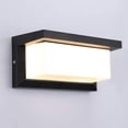 thumbnail image 1 of Aplique LED moderno para exterior, resistente al agua IP65, de aluminio antracita, iluminación decorativa para patio, jardín, terraza, cerca de la pared, camino, patio, villa, pasillo, blanco cálido., 1 of 5
