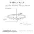 thumbnail image 5 of Scattered Moissanite Half Eternity Ring (0.50 CT) - D-VS1 Quality, 14K White Gold, US 10.75, 5 of 6