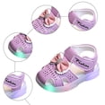thumbnail image 6 of BOBOGOJP Girls Leather Soft Closed Toe Princess Flat Shoes Summer Sandals(Toddler/Little Kid) Purple for Size 6.5, 6 of 7