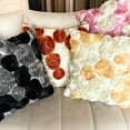 thumbnail image 4 of The HomeCentric Pillow Sham Euro, Decorative Rust European Sham&nbsp;Covers Pack of 2, 26x26 inch (65x65 cm) Silk Pillow Covers, Nature & Floral, Ribbon Embroidery, Euro Pillow Shams - Vintage Lovers, 4 of 10
