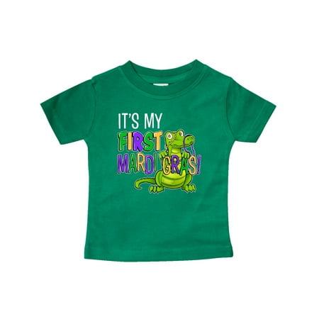 

Inktastic My 1st Mardi Gras Cute Alligator with Beads Gift Baby Boy or Baby Girl T-Shirt
