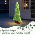 thumbnail image 2 of 4FT Lighted Christmas Tree Yard Decorations, Pre-lit Holiday Decor with 110 Warm White LED Lights for Xmas Outdoor Indoor Decor Lighted Holiday Displays, 2 of 15