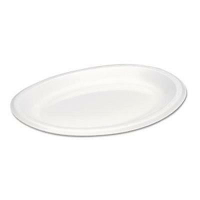 - Genpak Elite Laminated Oval Foam Platters, 8-1/2 x 11-1/2, 500/CT