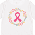 thumbnail image 4 of Inktastic Breast Cancer Pink Ribbon Awareness Wreath Girls Long Sleeve Toddler T-Shirt, 4 of 5