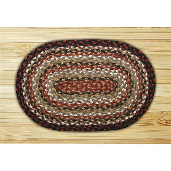 Earth Rugs 46-319 Burgundy-Mustard-Black Round Swatch