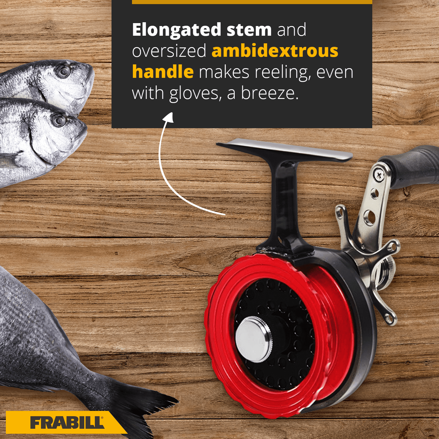 Frabill Straight Line 261 Ice Fishing Reel in Clamshell Pack