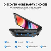 WONNIE 17.9 Portable DVD Player with 15.4 HD IPS Screen, Car DVD/CD Headrest TV Video for Kids Player Car Traveling Companion (Black)