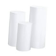thumbnail image 4 of perfeclan 3Pcs Cylinder Pedestal Covers Plinth Stand Pillar Covers Cylinder Plinth Stand Covers for Engagement Wedding Decoration Props white, 4 of 9