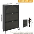 thumbnail image 5 of Fiogmub Shoe Cabinet with 3 Flip Drawers, Freestanding Shoe Storage Cabinet, Narrow Shoe Rack Organizer for Entryway, 5 of 9
