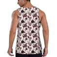 thumbnail image 3 of Gaeub Retro Red Black Roses Men's Athletic Tank Top, Workout Sleeveless Shirts, Running Tank Tops for Gym, Running, Training - X-Large, 3 of 9