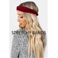 thumbnail image 4 of Boho Headbands for Women Soft Fabric Women\'s Headbands for Short Hair Twist Hair Bands Retro Hair Accessories, Solid Color, 8Pcs, 4 of 5