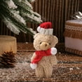 thumbnail image 6 of Vacemry Under $5 Christmas Teddy Bear Plush, Small Brown Bear with Red Scarf, Cute Soft Doll for Gift Cake Decoration Stocking Stuffer, Adorable Plush Toy for Christmas Tree Decor, 6 of 6