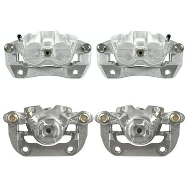 AutoShack Front and Rear Brake Calipers Set of 4 Assembly with Bracket
