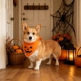 thumbnail image 4 of Halloween Dog Bandanas, Cute Ghost and Pumpkin Design, Halloween Pet Costume Accessories for Dogs and Cats Pumpkin, 4 of 6