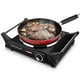 thumbnail image 1 of Techwood Estufa eléctrica portátil con placa caliente de 1500 W, quemador individual con temperatura ajustable y asas para mantener el frío, placa de cocina de 7,5 pulgadas para dormitorio, oficina, h, 1 of 5