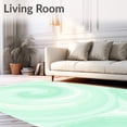 thumbnail image 2 of ODIKA 2'x3' Machine Washable Non-Slip Area Rug, Swirling Cloud Abstract with Watercolor Wash Technique High Traffic Rug with Pad, Green, 566279, 2 of 8