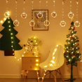 thumbnail image 5 of Guirnalda de luces navideñas para ventanas, decoración navideña para interiores, cortina de luces navideñas, colgante navideño, decoración de ventanas con guirnalda LED, cortina de luces LED de 120 8, 5 of 5