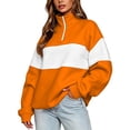 thumbnail image 3 of Akmaiox Sweatshirt for Women,Half Zip up Long Sleeve Color Block Pullover Tops, Oversized Casual Fall Streetwear Loungewear S-2XL, 3 of 9