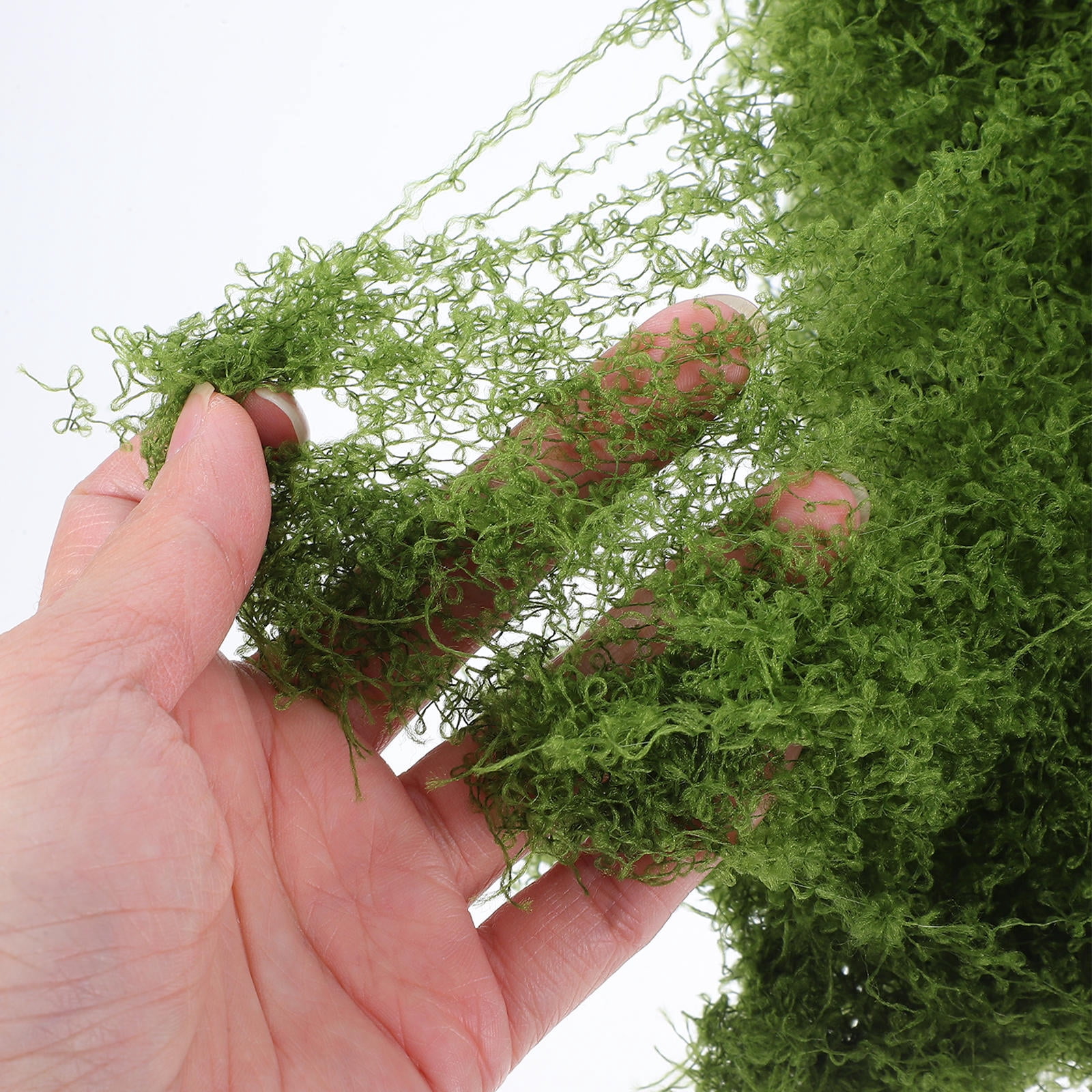 SKISUNO Olive Green Polyester Artificial Moss Blocks for Decor, Easy to Use Lifelike Craft Centerpieces, 10oz 3pcs