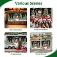 thumbnail image 5 of Fsddascl 7 x 16 Ft Christmas Garage Door Cover, Black Christmas Snowman Large Garage Door Banner, Xmas Tree Snowflake Botanical Hanging Garage Mural Background for Indoor Outdoor Xmas Party Supplies, 5 of 9