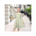 thumbnail image 4 of Sunny Fashion Girls Dress Crochet Lace Yoke Eyelet Knit Elegant Wedding Church Party Holiday 6 Years, 4 of 6