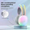 thumbnail image 3 of Wearable Gaming Headset with Microphone Full Light RGB Wired Gaming Headset for Computer with RGB Lights, Headphones with Surround Sound and Wired 3.5, 3 of 4