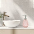 thumbnail image 2 of Unique Bargains 1 Pc Durable Argyle Soap Dispenser 11.84oz Orange Silver Tone, 2 of 6