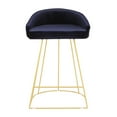 thumbnail image 6 of Canary Contemporary Counter Stool in Gold with Blue Velvet by LumiSource - Set of 2, 6 of 7