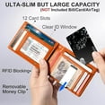 thumbnail image 3 of Comvin Slim Wallet for Men, Minimalist Mens Wallet Leather, AirTag Wallet with Money Clip/ RFID Blocking Credit Card Holder Gifts for Men, 3 of 7