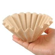 Qianglong unbleached coffee filters 8 12 cup (Natural Unbleached, 50pieces)2Pack