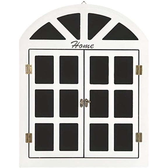 Jiibva Wooden Window Chalkboard Hanging Decor Wooden Blackboard Mini Chalkboard Signs Vintage Style Blackboard for Florist Cafe Store Restaurant