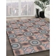 thumbnail image 3 of Ahgly Company Machine Washable Indoor Round Transitional Rosy-Finch Purple Area Rugs, 5' Round, 3 of 7
