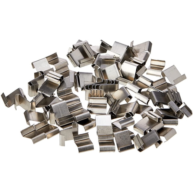 Clips para acristalamiento de acero inoxidable tipo W/Z de Rawiri Bulk Hardware BH03660, juego de 100