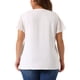 thumbnail image 3 of Blusa de mujer de talla grande Agnes Orinda con mangas de murciélago, escote en V y capas de volantes 2X blanca, 3 of 6