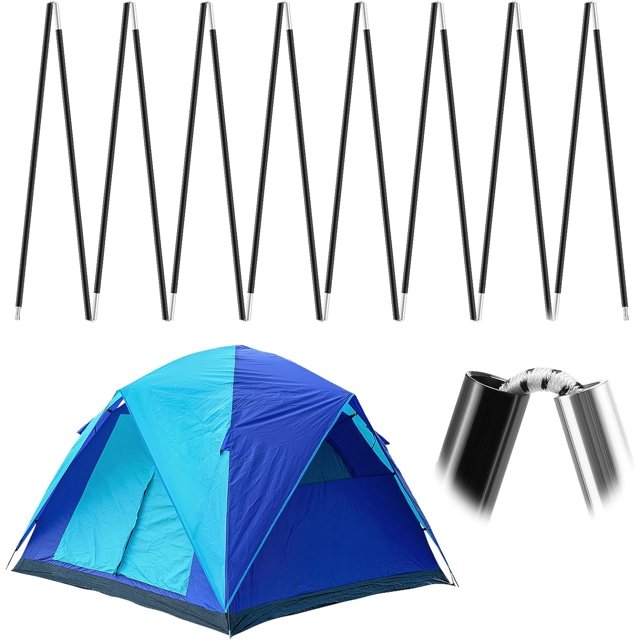 Baomifa-Aluminium Mâtx de Tente de Remplacement - Piquets de Mâtx de Tente Pré-Assemblés, s'Adapte aux Extrémités Femelles et Mâles - Kit de Réparation de Mât de Tente Léger pour Randonnée Camping Randonnée, 20 Pieds