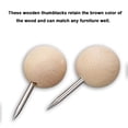 thumbnail image 4 of Wooden Push Pins,100 Pcs Wood Thumb Tacks Decorative for Bulletin Boards, Cork Boards, Foam Boards, Map Photos Calendar and Home Office Craft,Style:Round pushpin;, 4 of 6