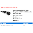 thumbnail image 2 of Front Left Suspension Air Strut - Compatible with 2018 - 2020 Mercedes-Benz S450 AWD 2019, 2 of 2