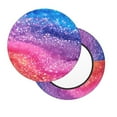 thumbnail image 2 of Lsque Rainbow Glitter Cute Pattern Round Bar chair cushion covers Velvet Fabric Premium Comfort Protects from Scratches and Stains for 14-17 Inch Chair-13 inch, 2 of 7