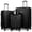 Black, variant on New York Xpress 3-Piece Hardside Luggage Set, Expandable Suitcases with TSA Lock, 20"/26"/30" Carry-on & Checked, Blue - WD577