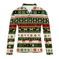 thumbnail image 5 of Aimik Hanes Mens Ugly Christmas Shirt Quarter Zip Up Polo Shirts Turtleneck Long Sleeve Slim Fit Polo Pullover, 5 of 5