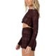thumbnail image 4 of Txlixc Traje de 2 piezas para mujeres con mangas tejidas con cuello redondo hueco Txlixc moda, 4 of 5