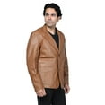 thumbnail image 4 of Men's Soft Brown Leather Sports Coat, 4 of 7