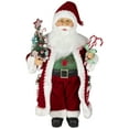 thumbnail image 2 of Northlight Candy Cane Santa Claus Christmas Figure - 18" - Red and White, 2 of 6