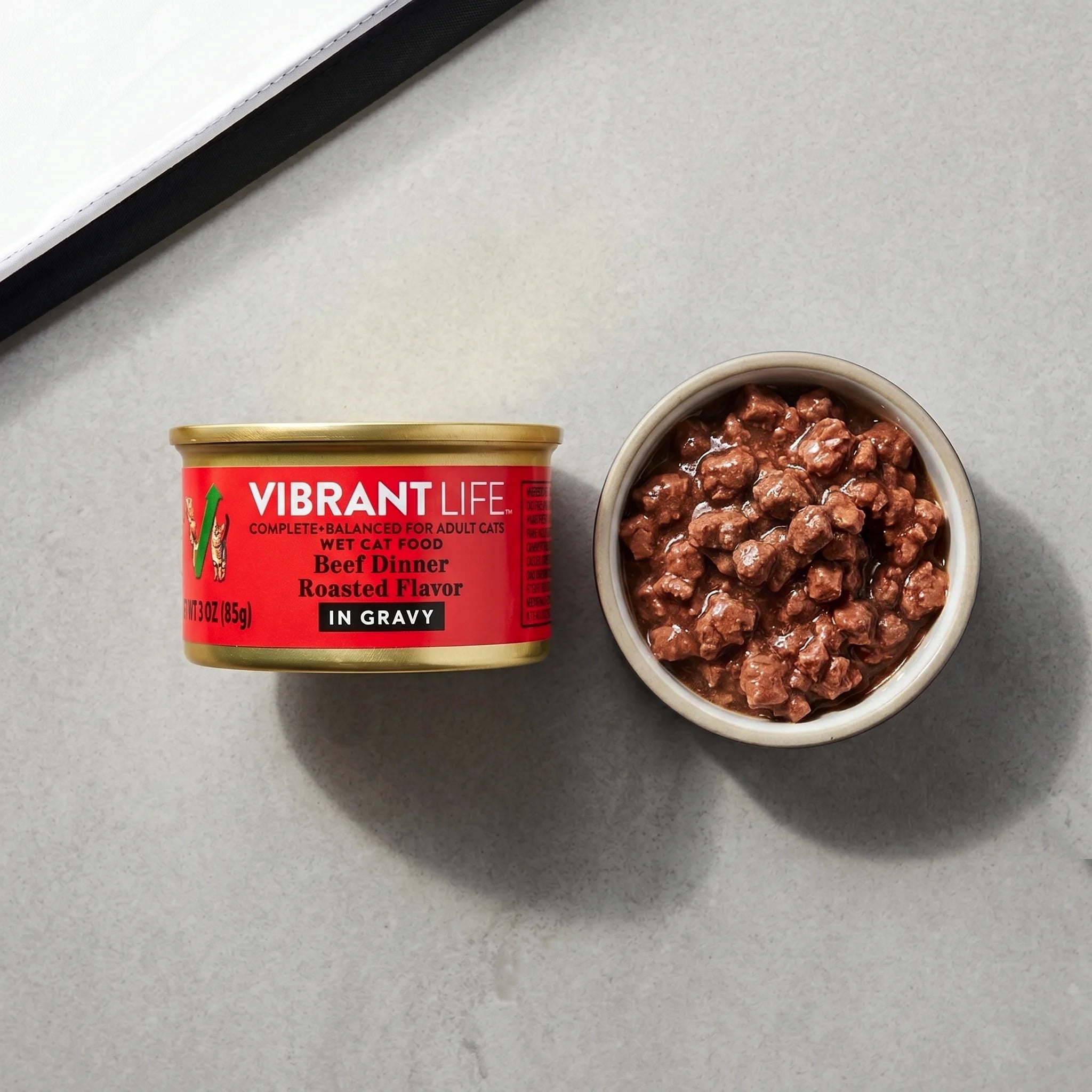 (12 pack) Vibrant Life Beef Dinner Roasted Flavor in Gravy Wet Cat Food, 3 oz Can