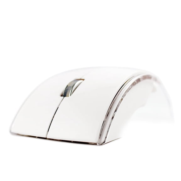 SANOXY 2.4GHz Wireless Folding Foldable Arc Optical Mouse with USB Receiver (White)