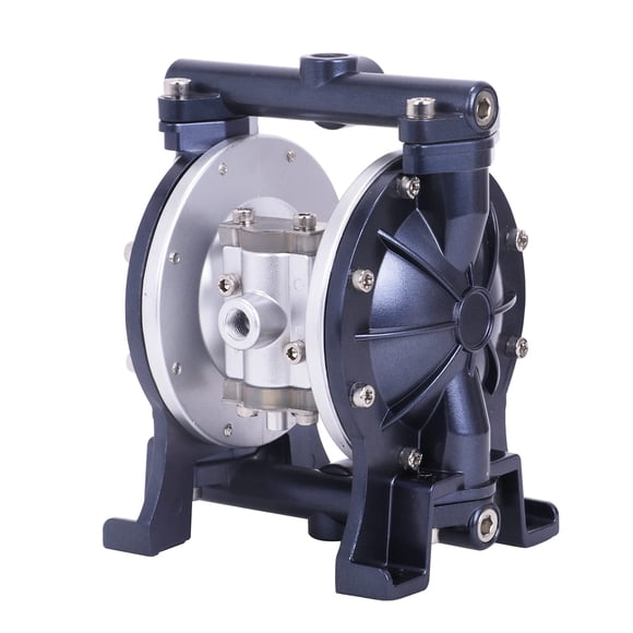 MXBAOHENG Pompe à Diaphragme à Air Pompe à Double Diaphragme Pneumatique Entrée & Sortie 3/8 Pouces Pompe de Transfert Entrée d'Air 1/4 Pouces pour Usage Chimique Industriel (18L/min)