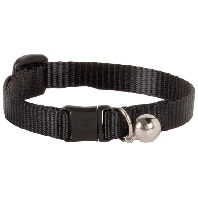 Lupine Collars and Leads Adjustable Safety Cat Collar with Bell, Black