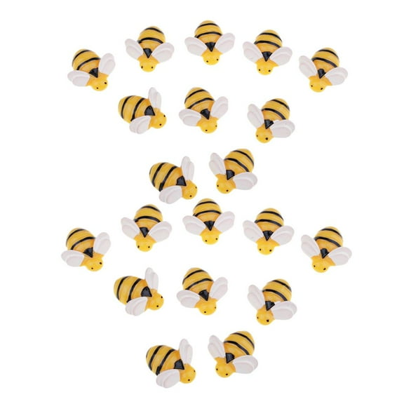 2x 10 Resin Craft Buttons Flatback Embellishment Charms Beads Bees for Craft Making, Ornament Scrapbooking Handmade Phone Cover Decor