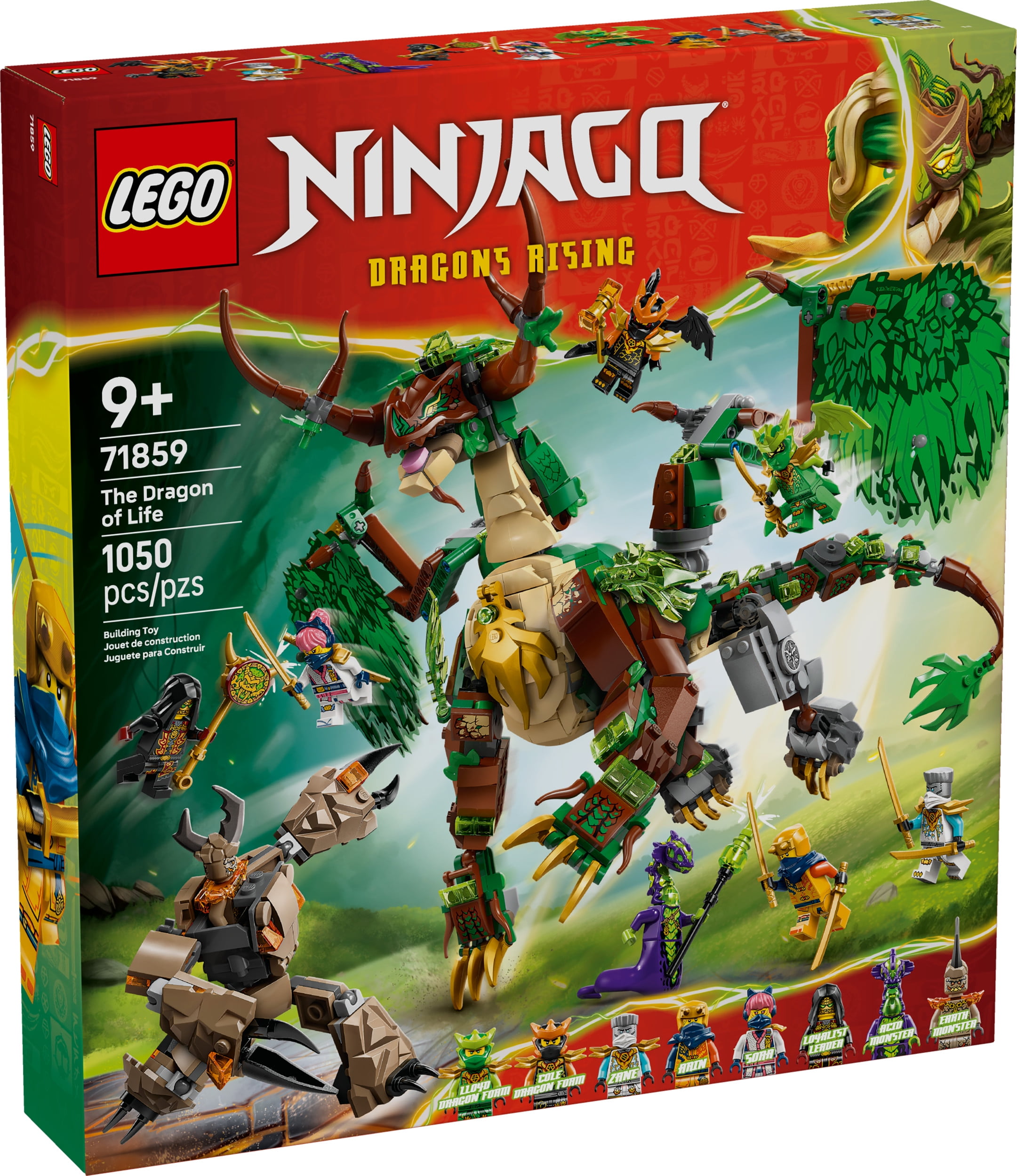 LEGO NINJAGO The Dragon of Life Building Toy for Boys & Girls - Poseable Dragon Toy Figure & Playset for Kids, Ages 9+ - W/Mini Mech & 8 Minifigures for Pretend Play - Gift Idea for Birthdays - 71859
