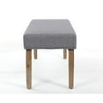 thumbnail image 3 of Boss Office Products Linen Bench with Wood Legs in Grey, 3 of 3